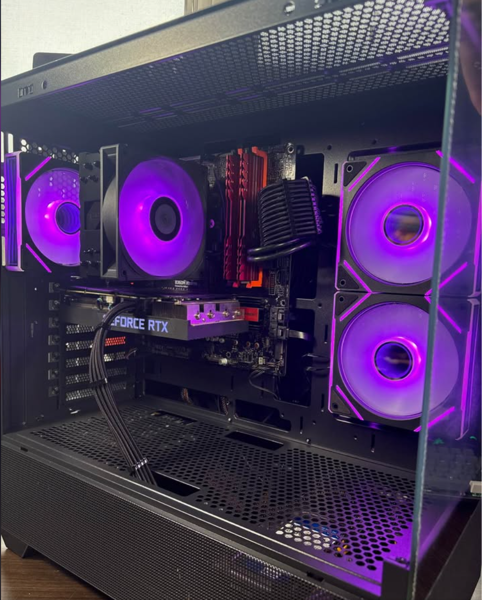 Custom Gaming PC with purple RGB lighting – RTX 3060